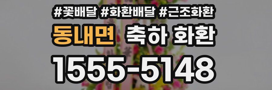 동내면 축하 화환