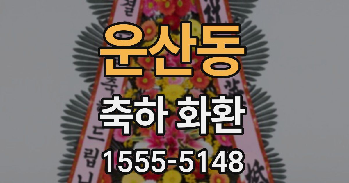 운산동 축하 화환