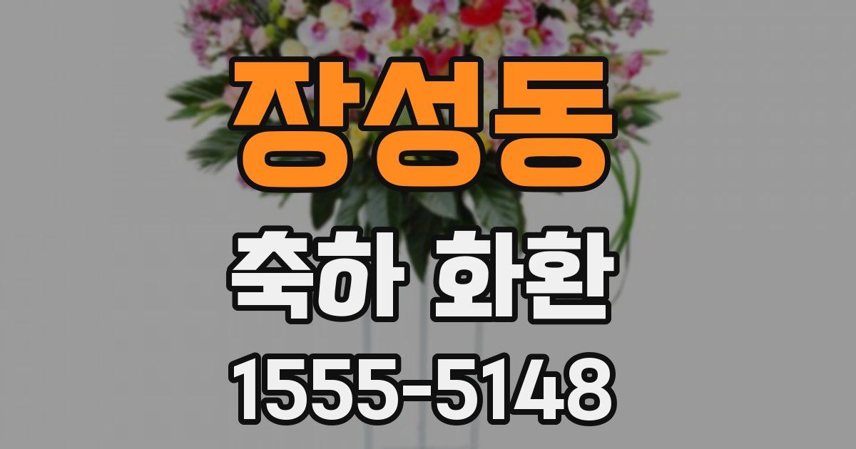 장성동 축하 화환