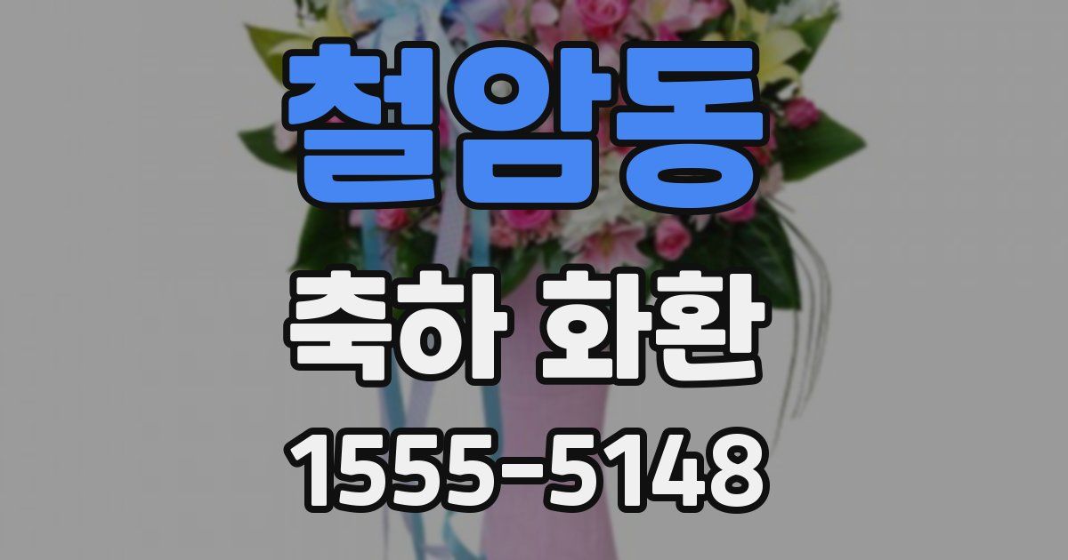 철암동 축하 화환