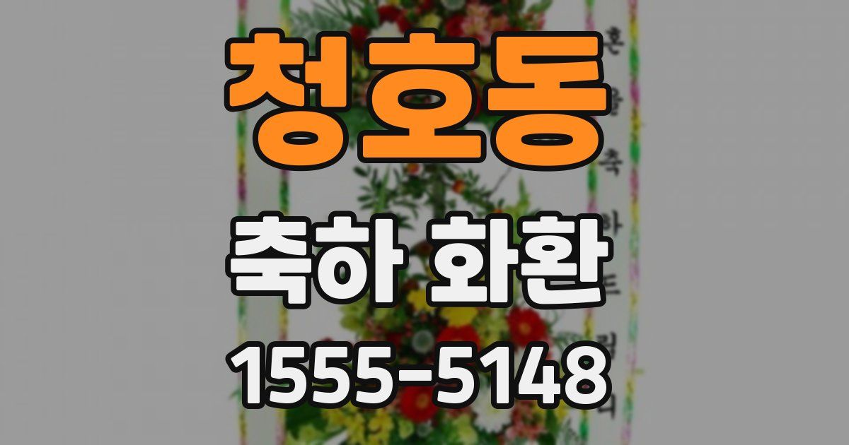 청호동 축하 화환