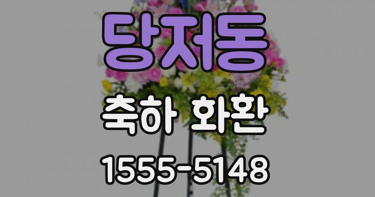 당저동 축하 화환