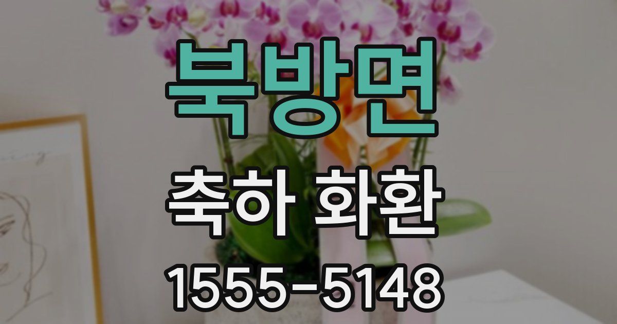 북방면 축하 화환