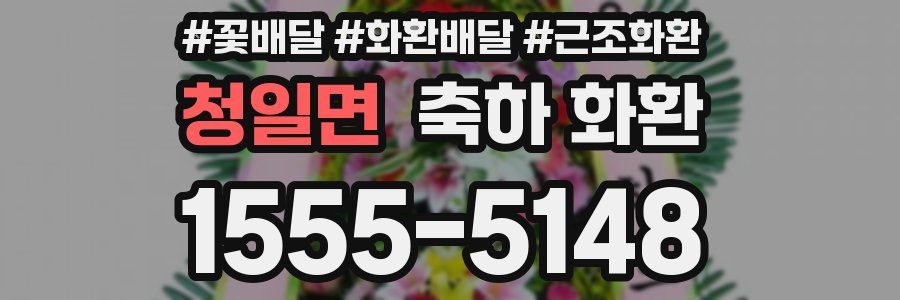 청일면 축하 화환