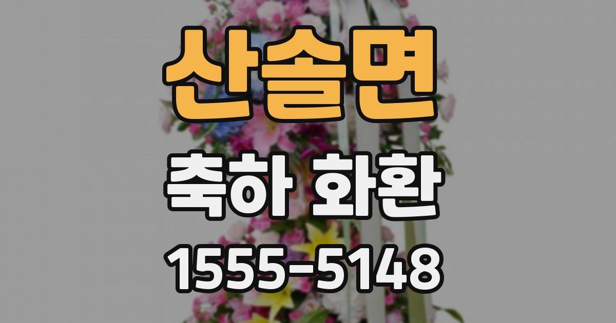 산솔면 축하 화환