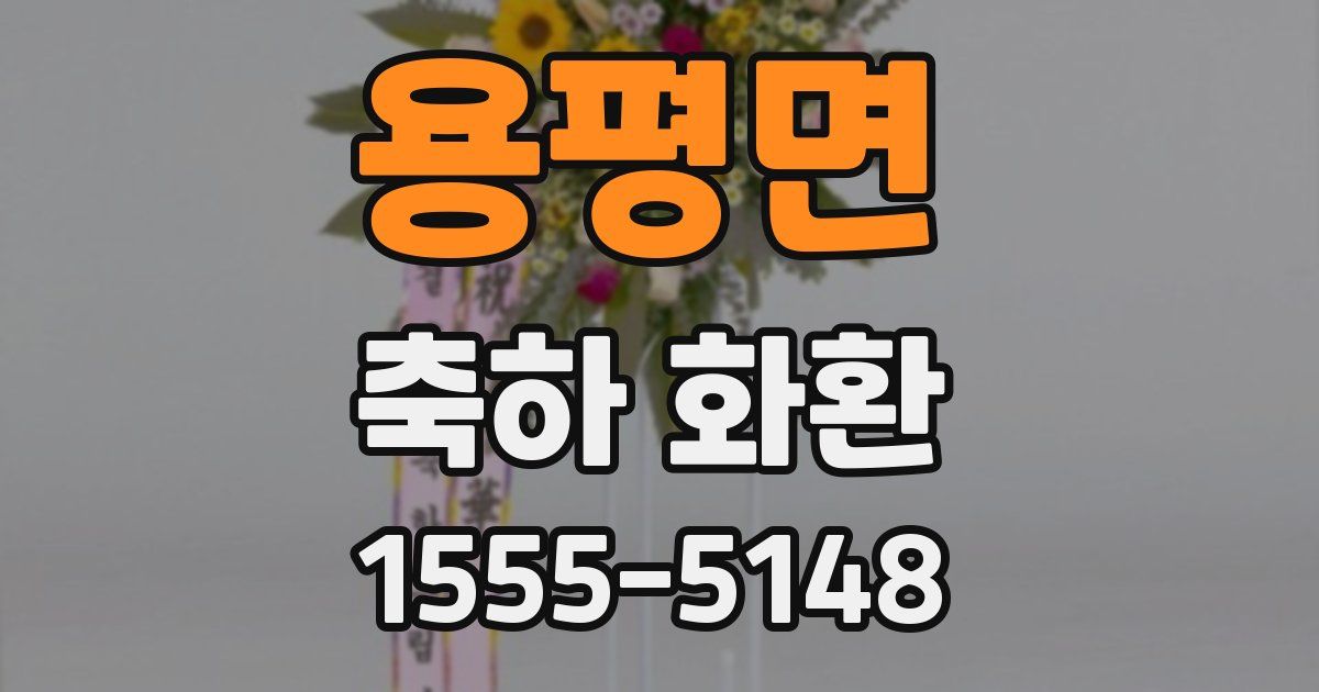 용평면 축하 화환