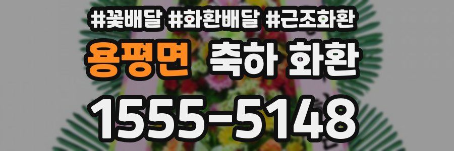 용평면 축하 화환