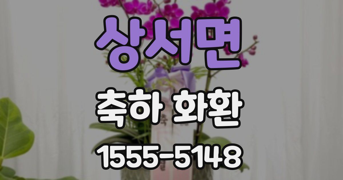 상서면 축하 화환