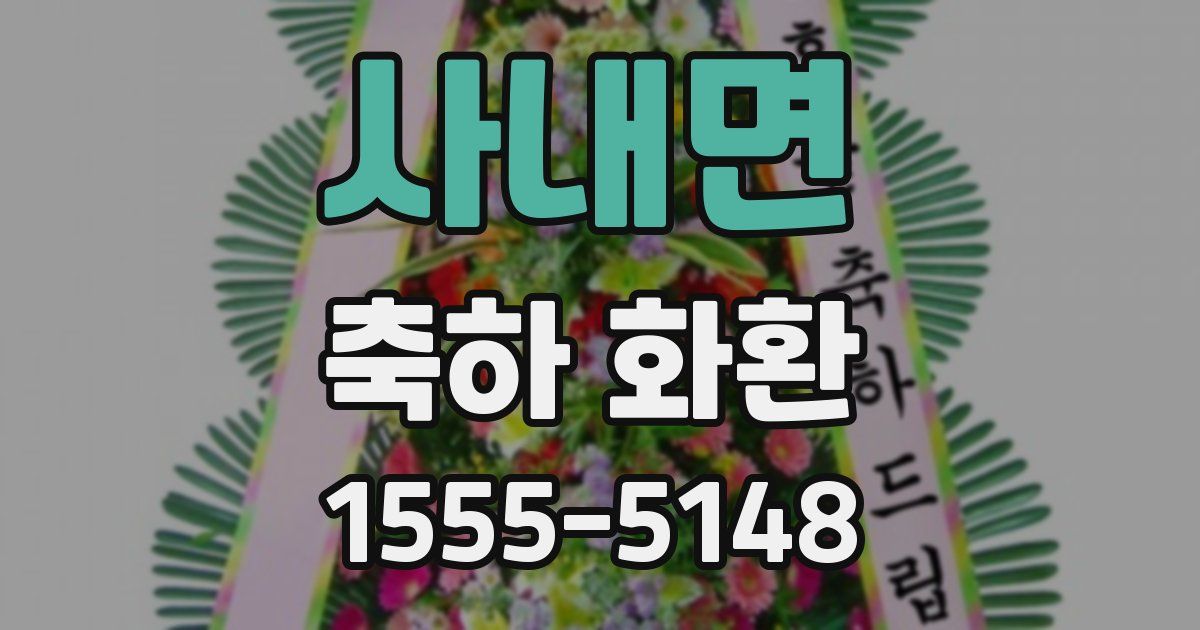 사내면 축하 화환