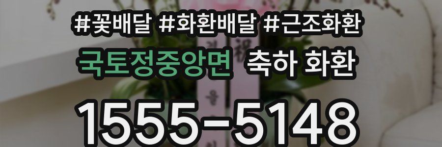 국토정중앙면 축하 화환