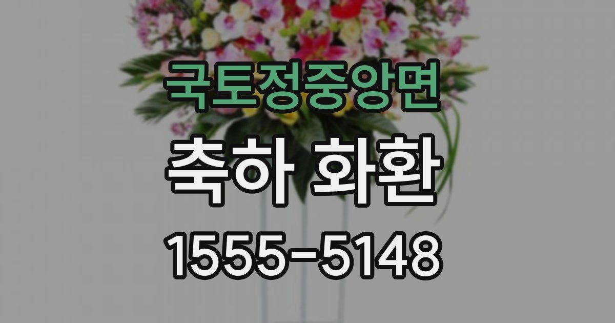 국토정중앙면 축하 화환