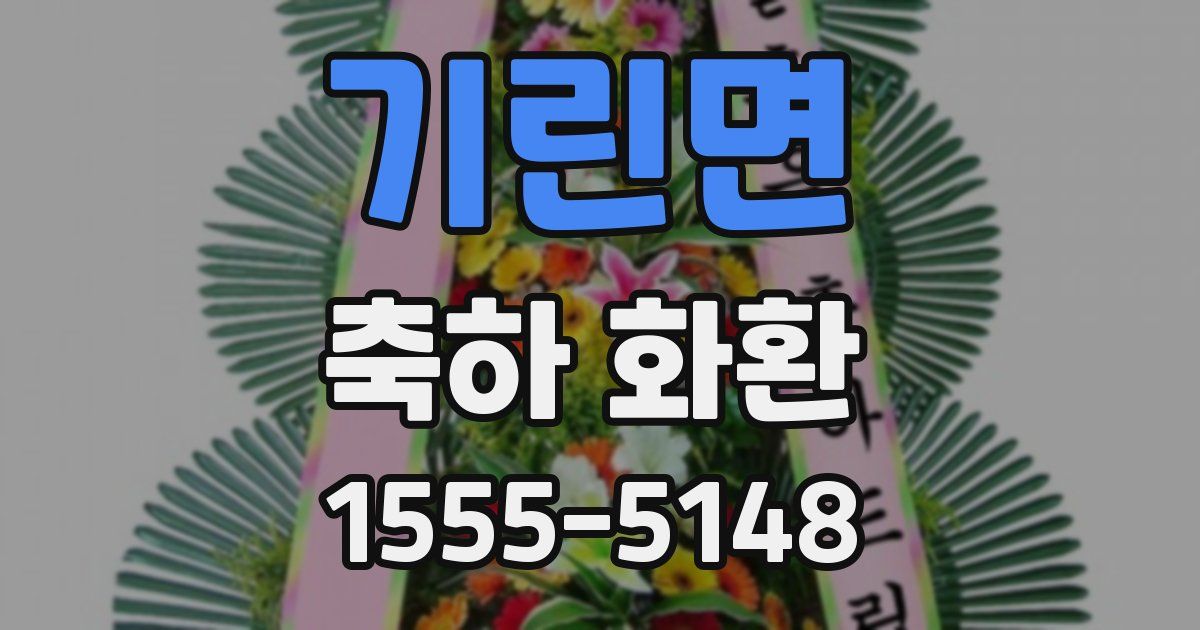 기린면 축하 화환