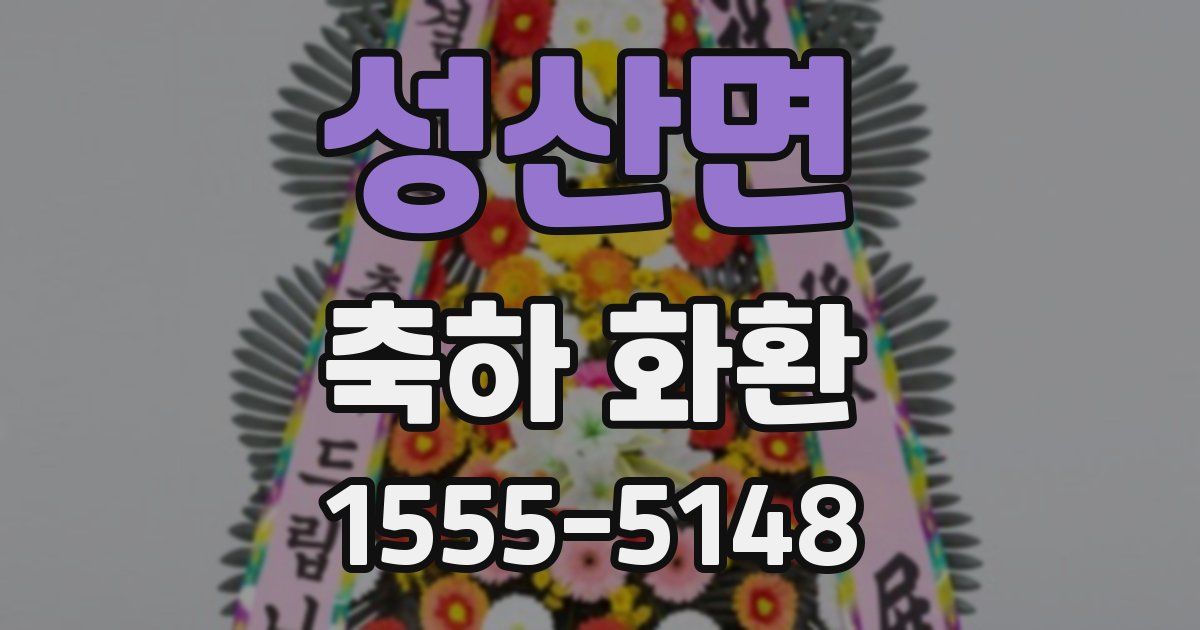 성산면 축하 화환