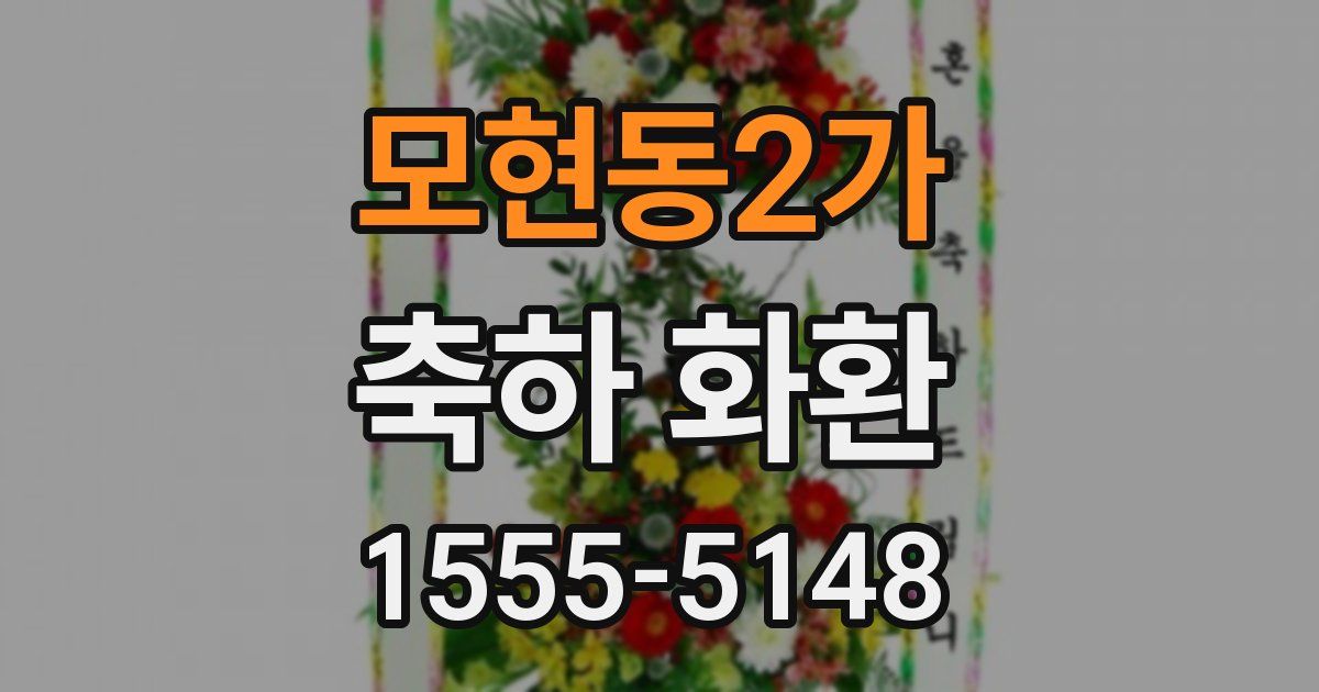 모현동2가 축하 화환