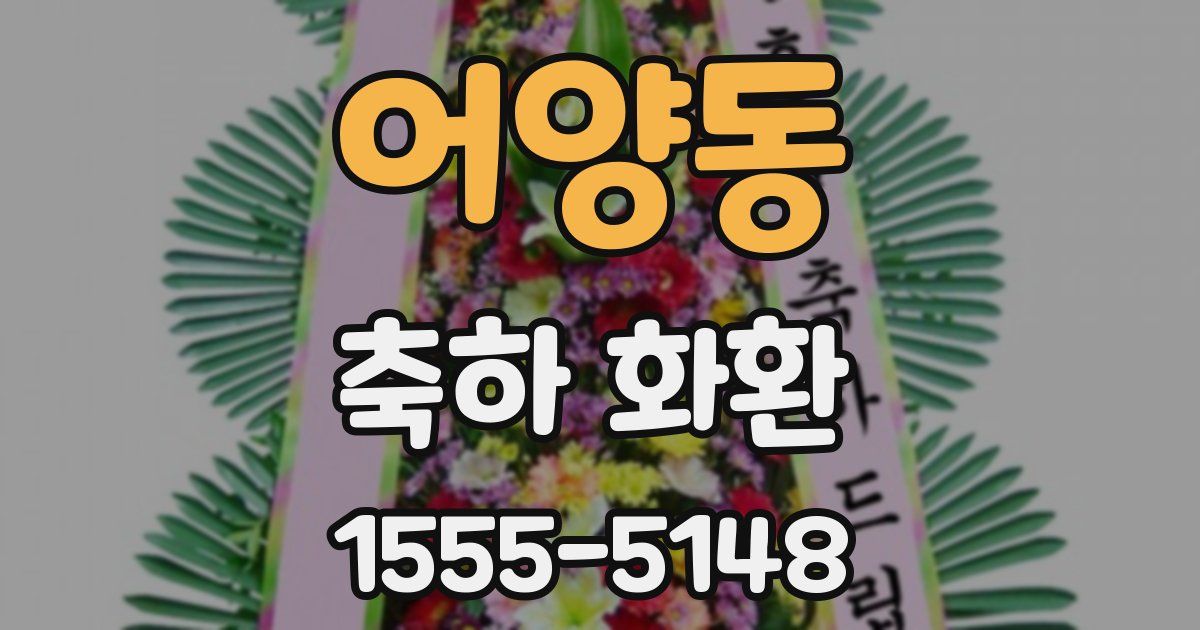 어양동 축하 화환