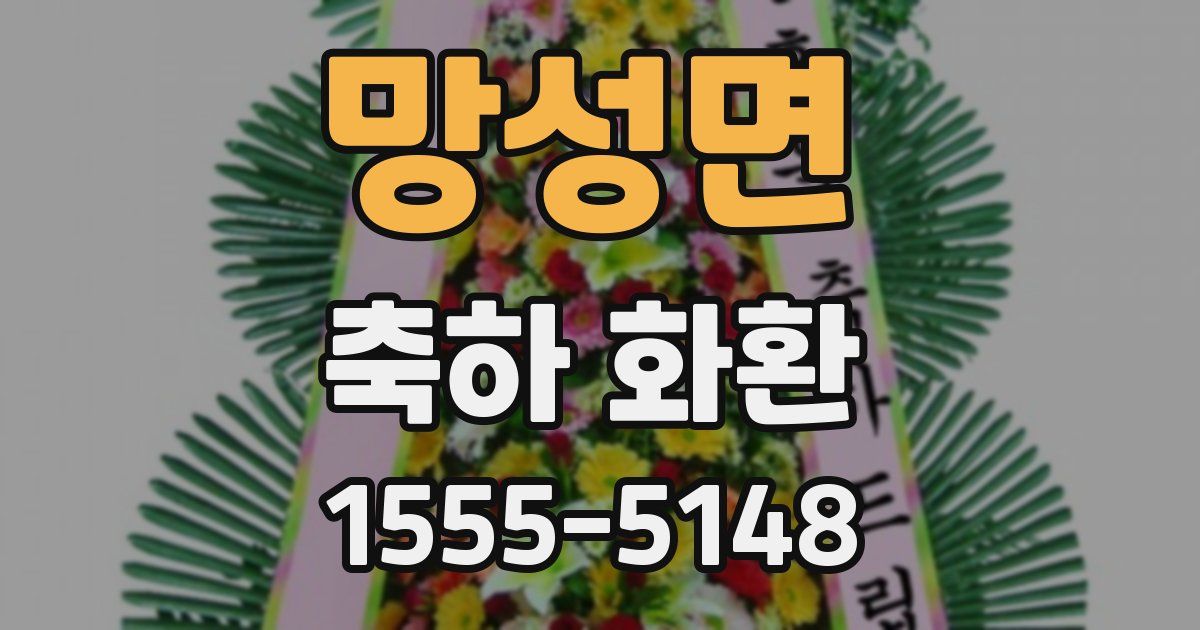 망성면 축하 화환