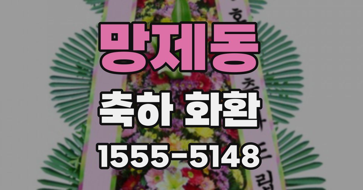 망제동 축하 화환
