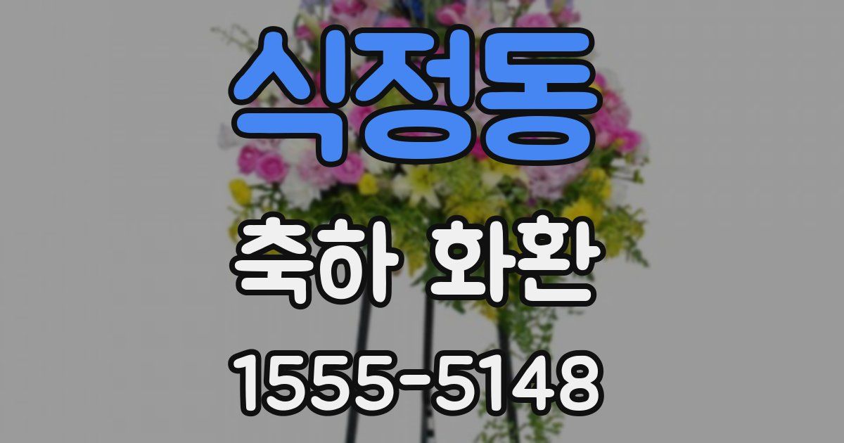 식정동 축하 화환