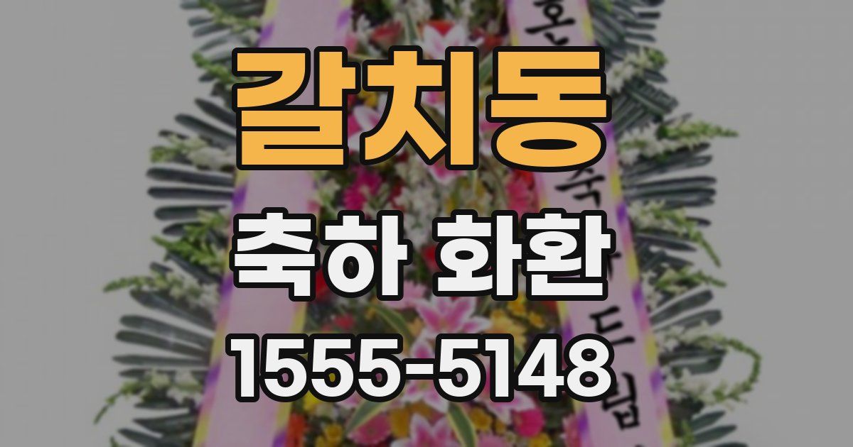 갈치동 축하 화환
