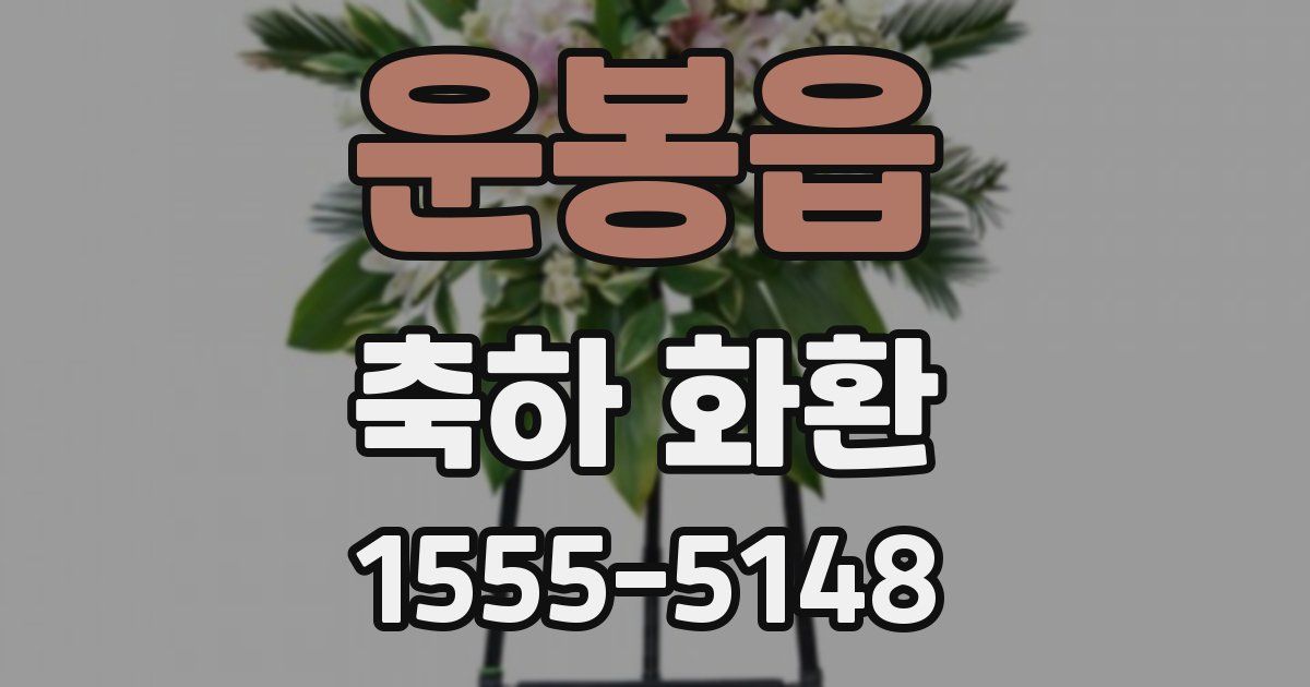 운봉읍 축하 화환