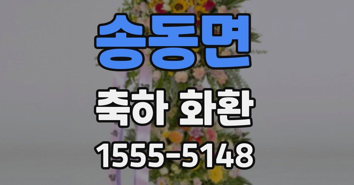 송동면 축하 화환