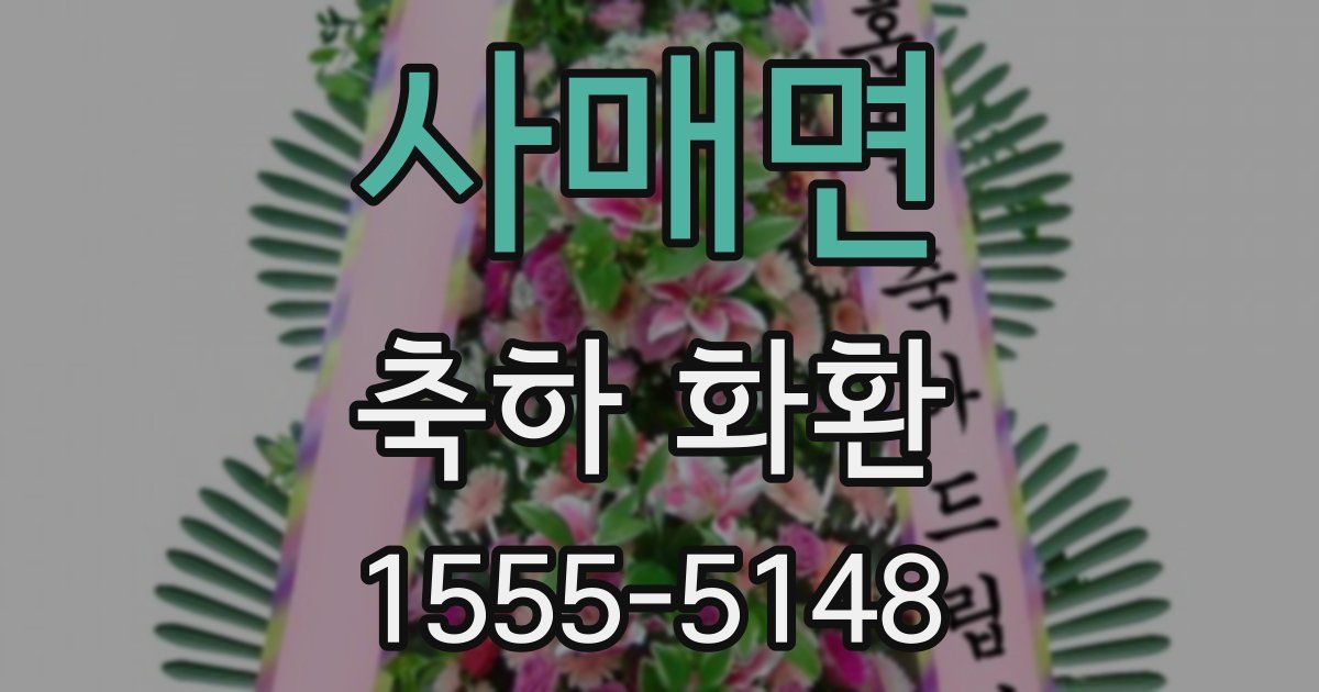 사매면 축하 화환