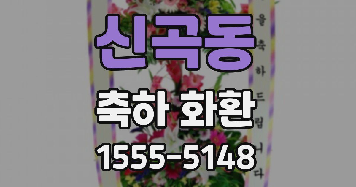 신곡동 축하 화환