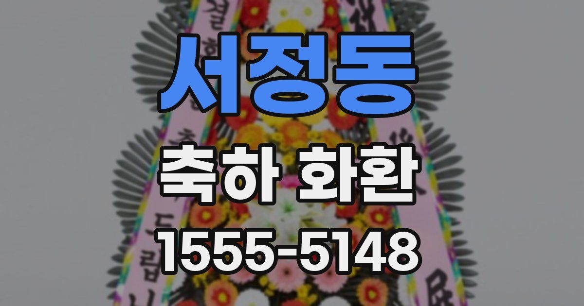 서정동 축하 화환