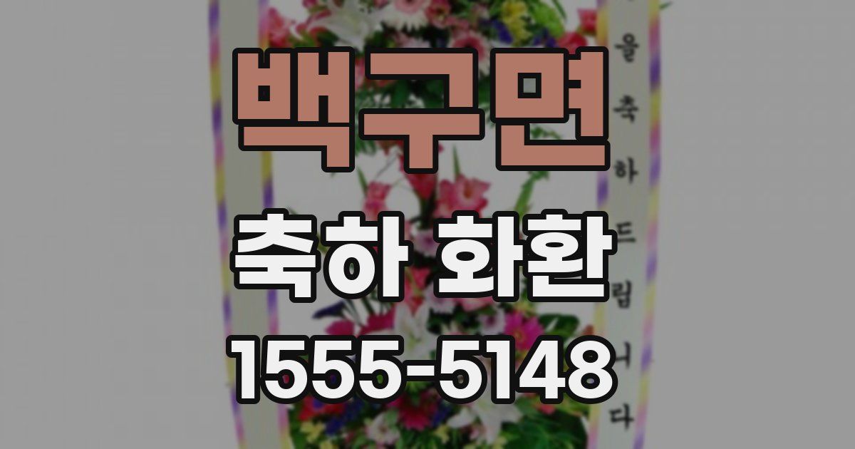 백구면 축하 화환