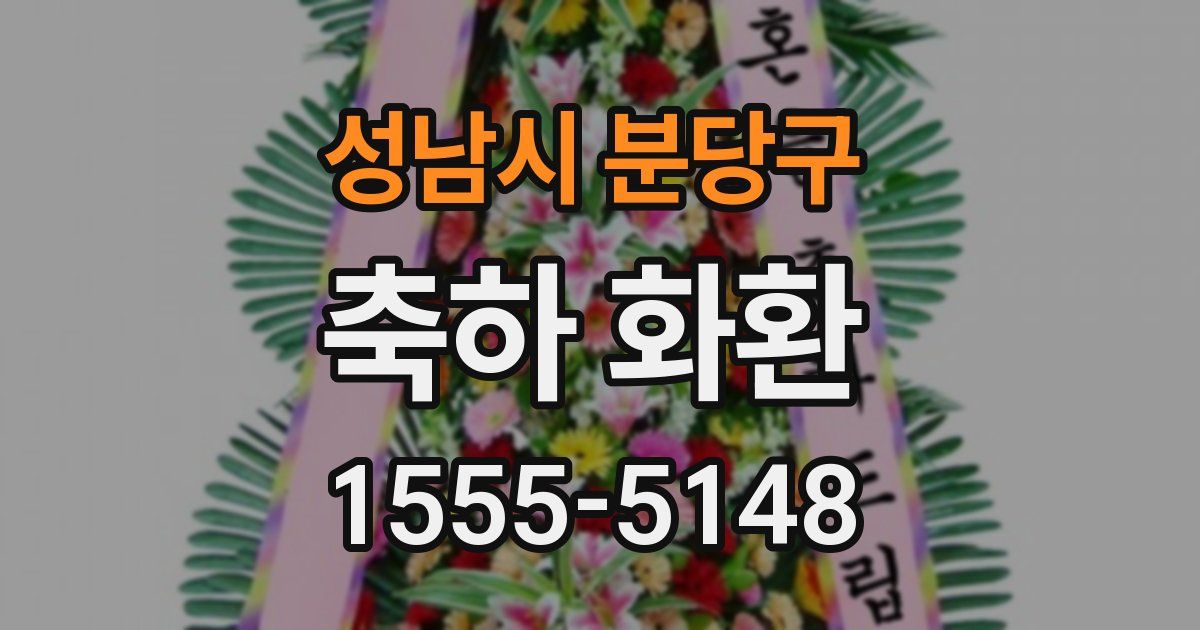 성남시 분당구 축하 화환