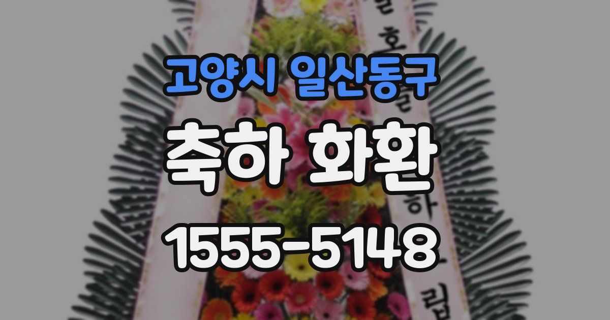 고양시 일산동구 축하 화환