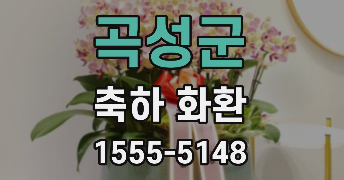 곡성군 축하 화환