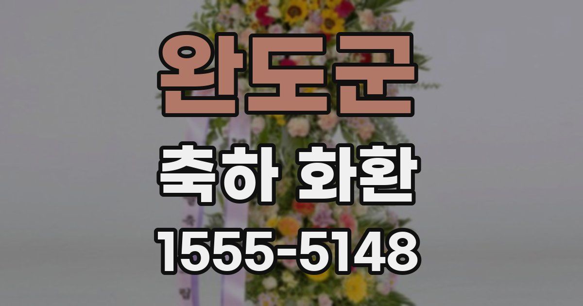 완도군 축하 화환