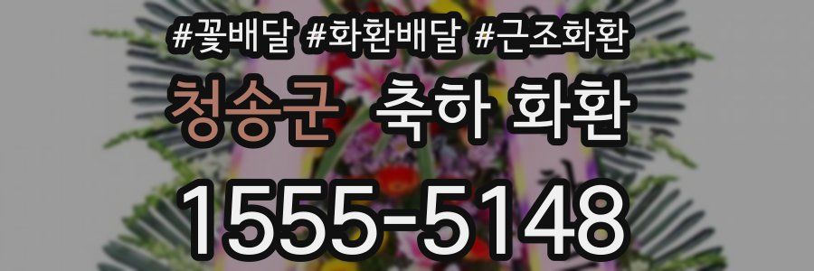 청송군 축하 화환