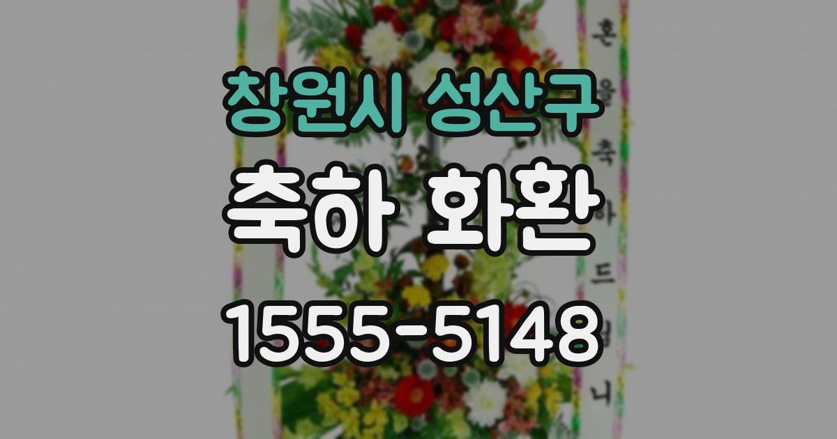 창원시 성산구 축하 화환