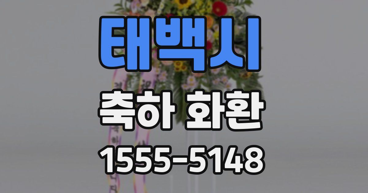 태백시 축하 화환