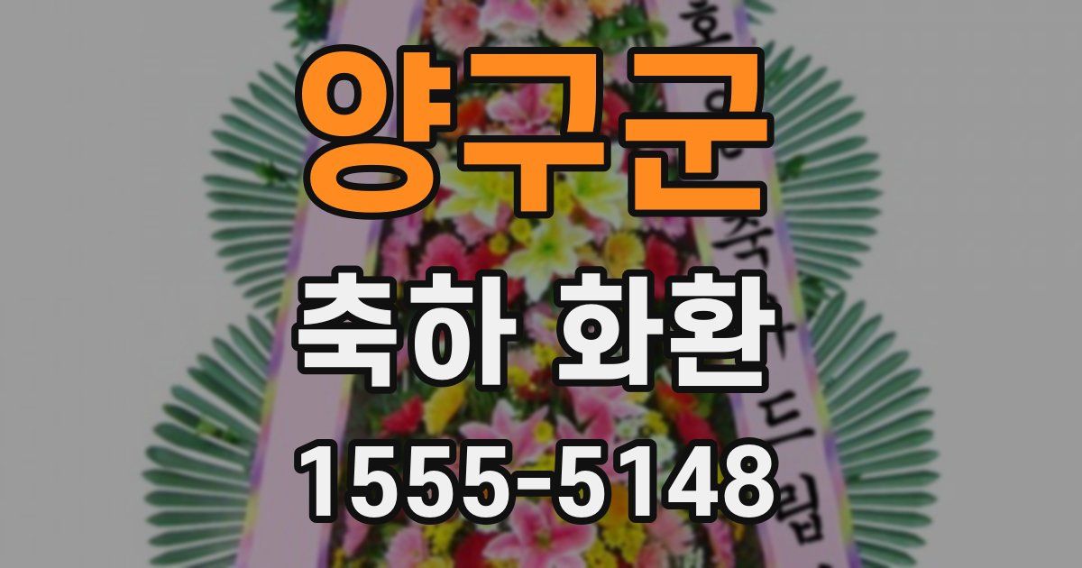 양구군 축하 화환