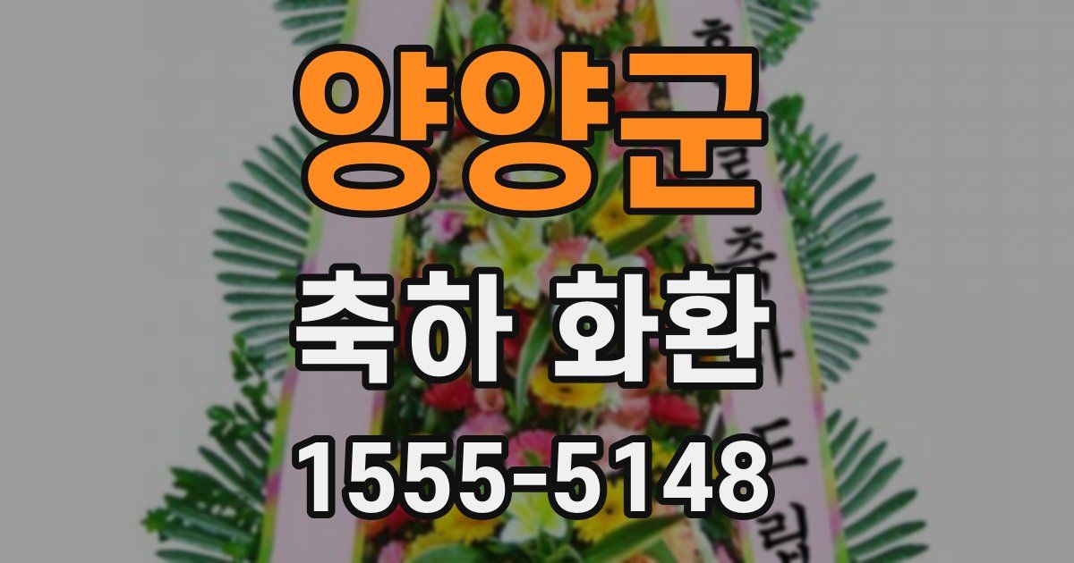 양양군 축하 화환