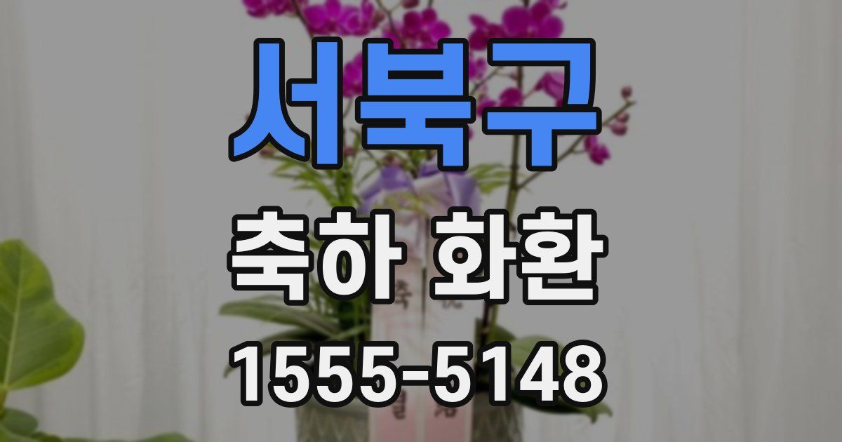 서북구 축하 화환