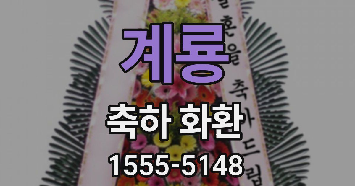 계룡 축하 화환