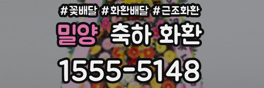 밀양 축하 화환