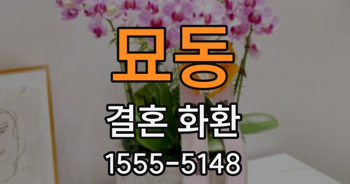 묘동 결혼 화환