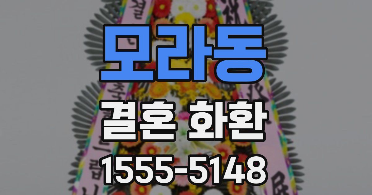 모라동 결혼 화환