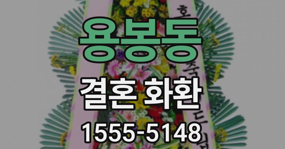 용봉동 결혼 화환