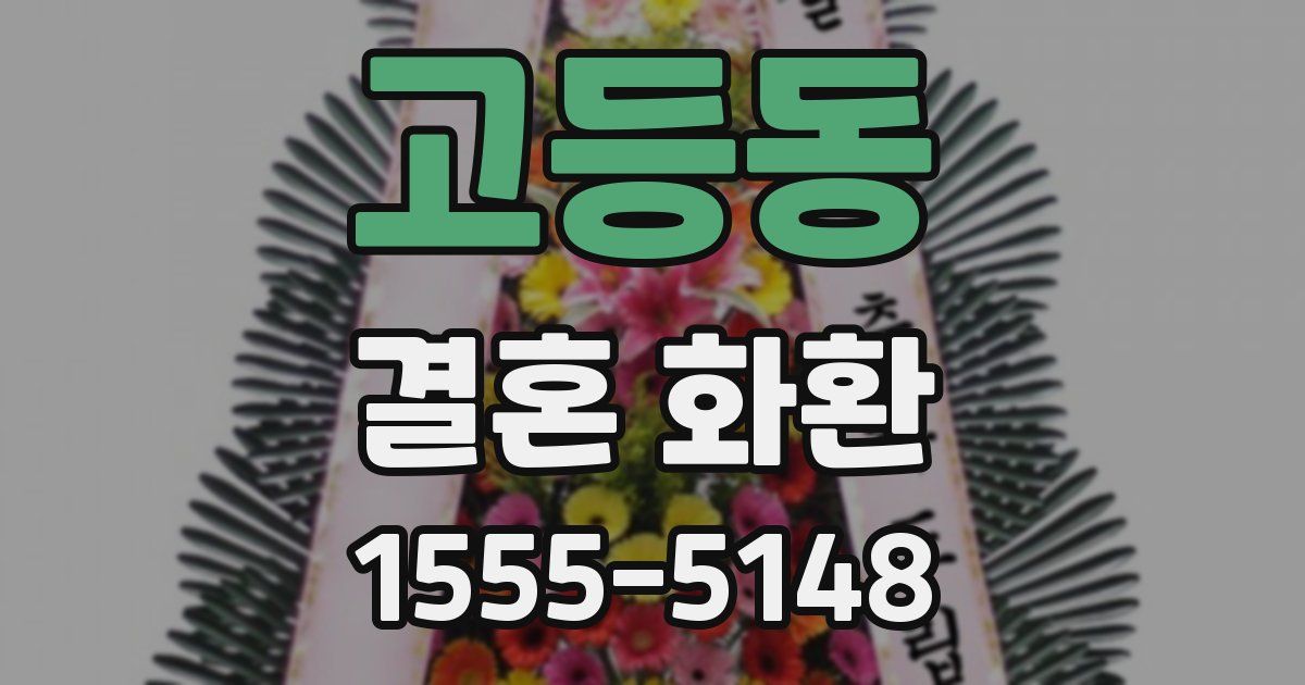 고등동 결혼 화환