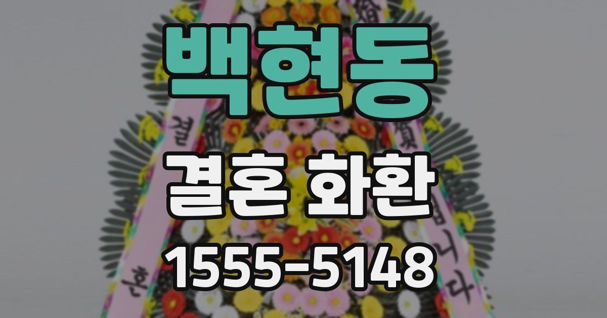 백현동 결혼 화환