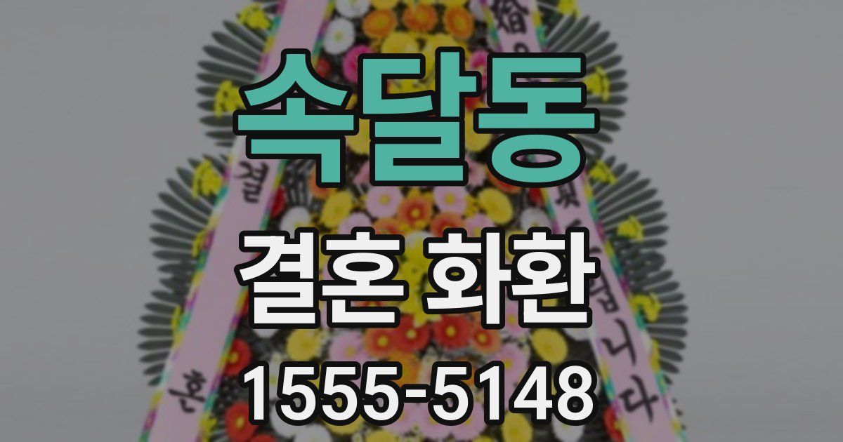 속달동 결혼 화환