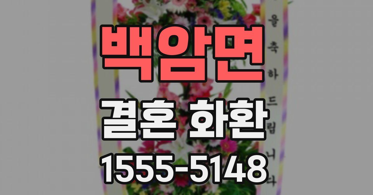백암면 결혼 화환