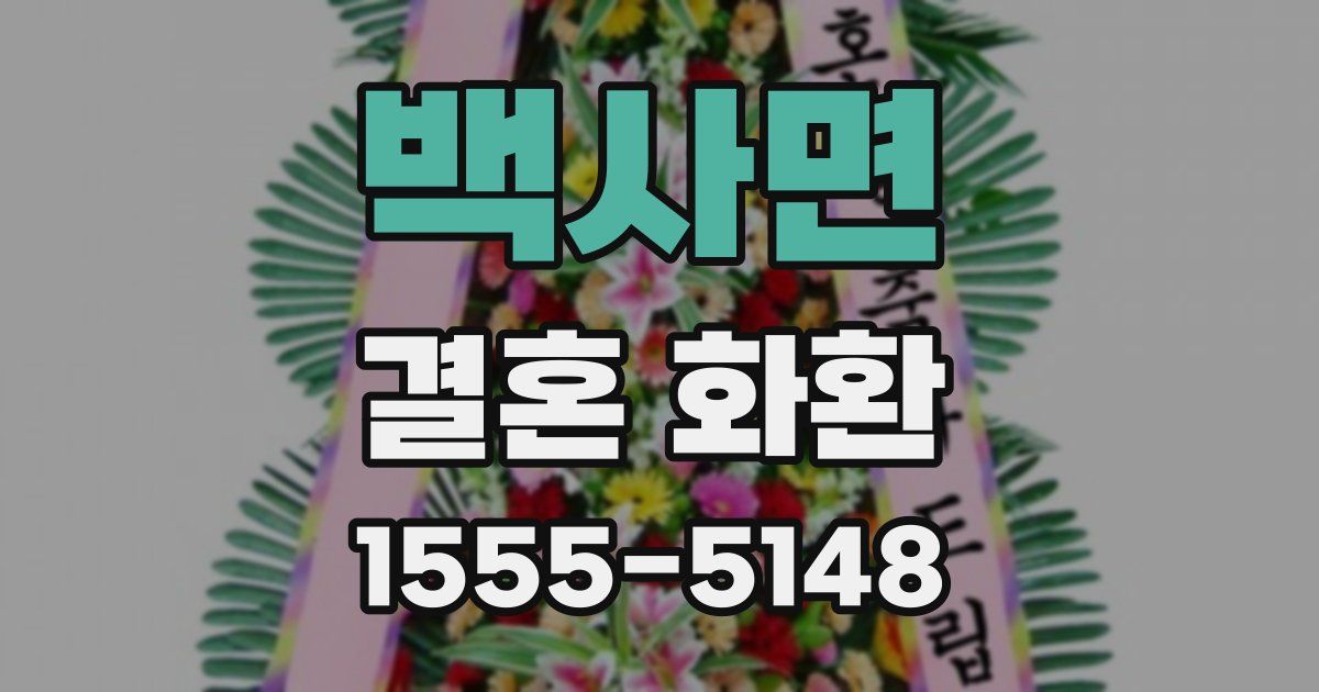 백사면 결혼 화환