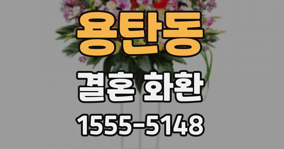 용탄동 결혼 화환